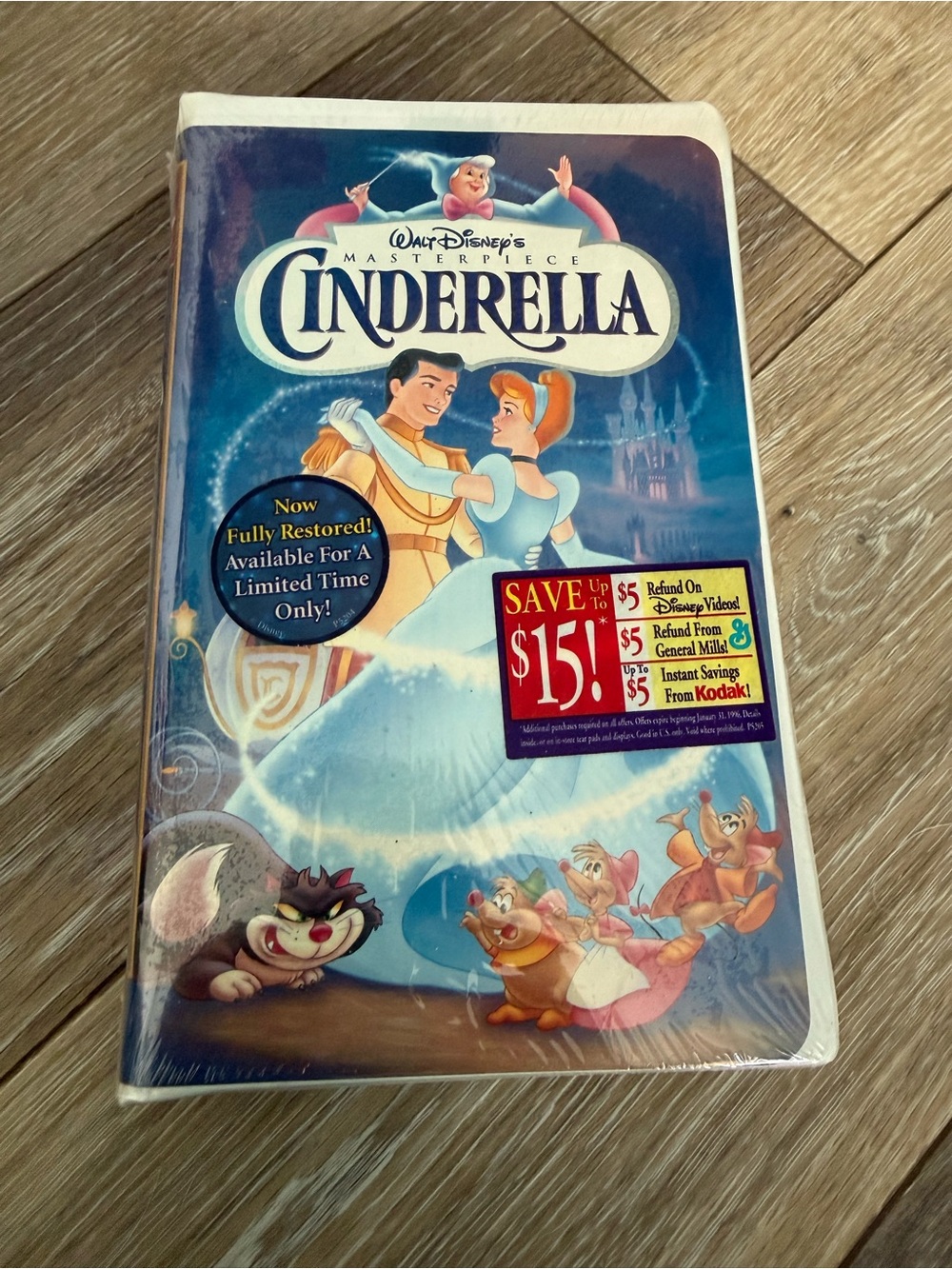 Sealed 1995 Release Walt Disney's Cinderella VHS - Original Factory Sealed